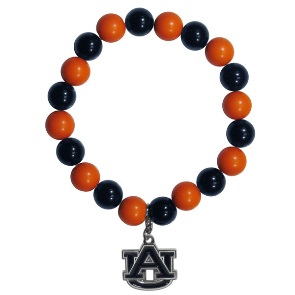 Auburn Tigers Fan Bead Bracelet