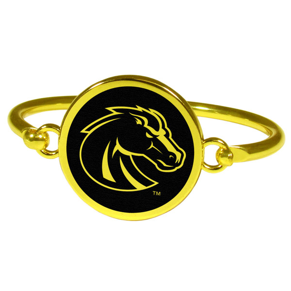 Boise St. Broncos Gold Tone Bangle Bracelet