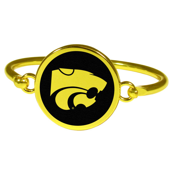 Kansas St. Wildcats Gold Tone Bangle Bracelet
