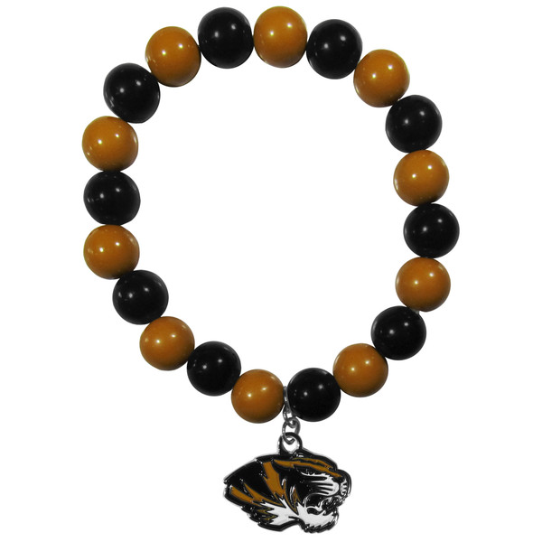 Missouri Tigers Fan Bead Bracelet