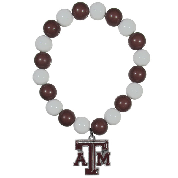 Texas A & M Aggies Fan Bead Bracelet