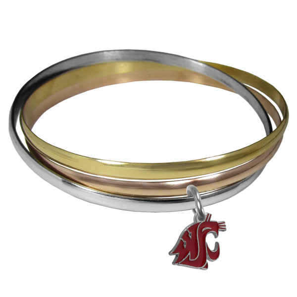 Washington St. Cougars Tri-color Bangle Bracelet