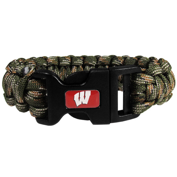 Wisconsin Badgers Camo Survivor Bracelet