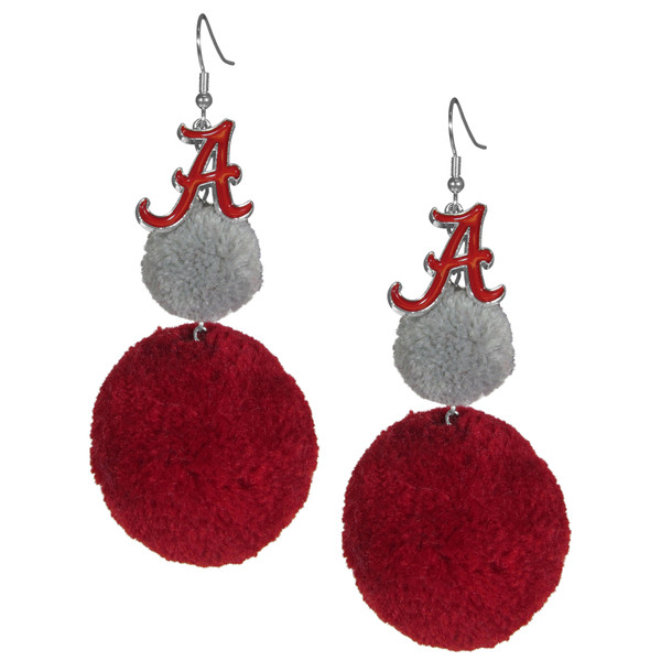 Alabama Crimson Tide Pom Pom Earrings