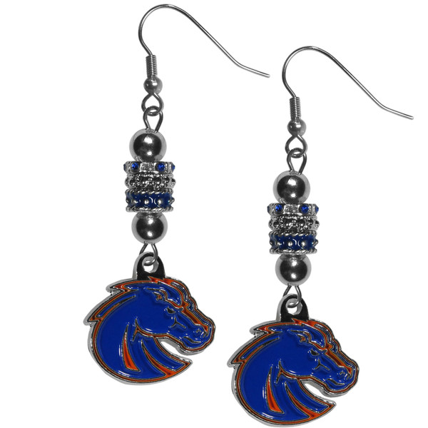 Boise St. Broncos Euro Bead Earrings