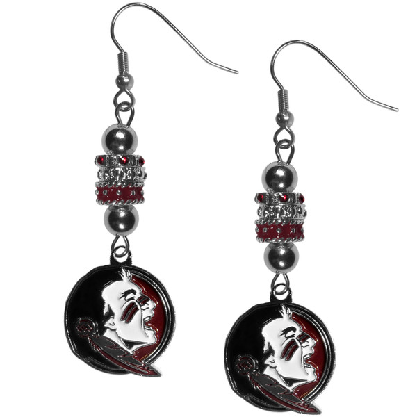 Florida St. Seminoles Euro Bead Earrings