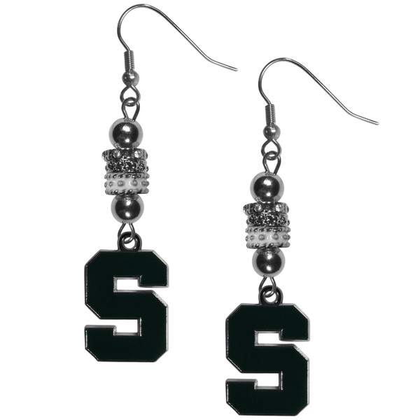 Michigan St. Spartans Euro Bead Earrings