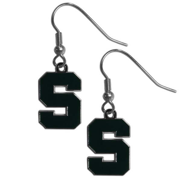 Michigan St. Spartans Chrome Dangle Earrings