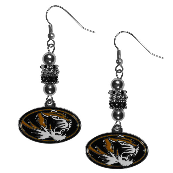 Missouri Tigers Euro Bead Earrings