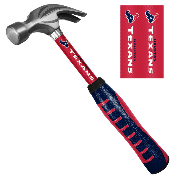 Houston Texans Hammer Primary Logo and Wordmark Red & Blue