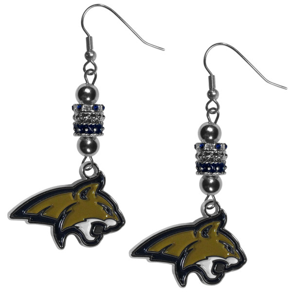 Montana St. Bobcats Euro Bead Earrings