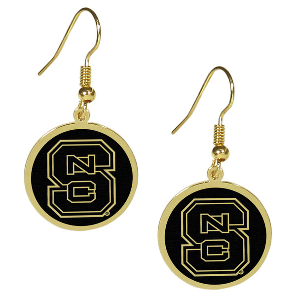 N. Carolina St. Wolfpack Gold Tone Earrings