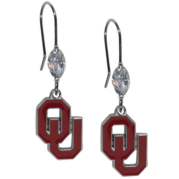 Oklahoma Sooners Crystal Dangle Earrings