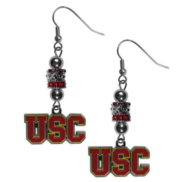 USC Trojans Euro Bead Earrings