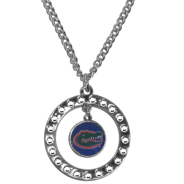 Florida Gators Rhinestone Hoop Necklace