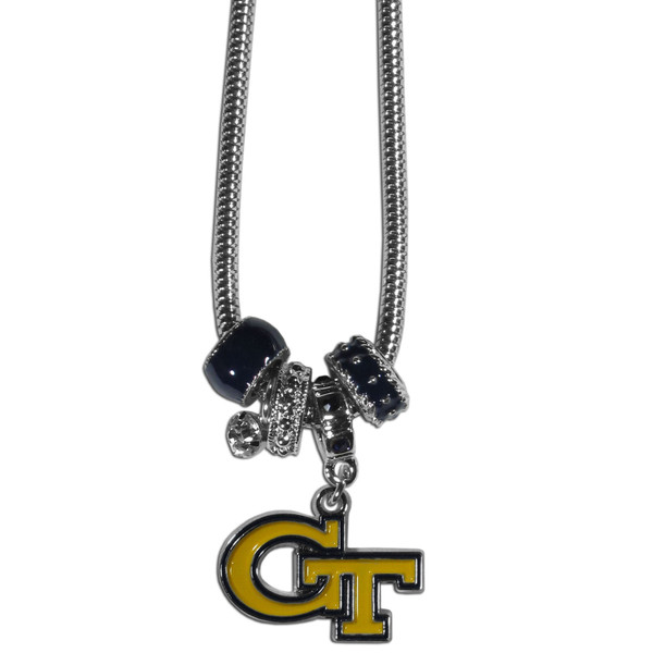 Georgia Tech Yellow Jackets Euro Bead Necklace