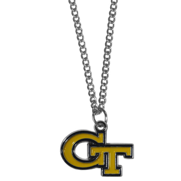 Georgia Tech Yellow Jackets Chain Necklace with Small Charm