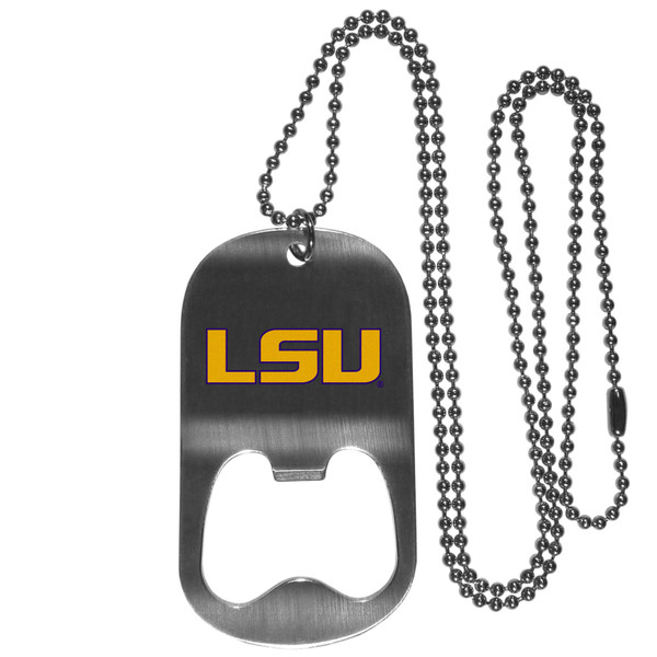 LSU Tigers Bottle Opener Tag Necklace