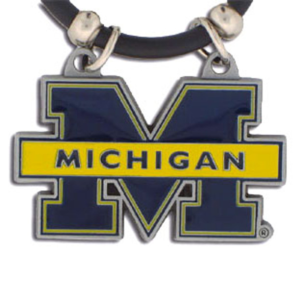 Michigan Wolverines Rubber Cord Necklace