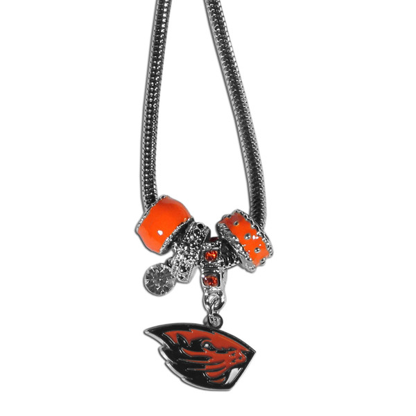 Oregon St. Beavers Euro Bead Necklace