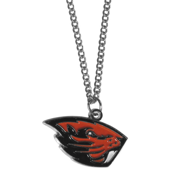 Oregon St. Beavers Chain Necklace with Small Charm