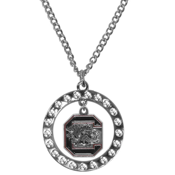 S. Carolina Gamecocks Rhinestone Hoop Necklaces