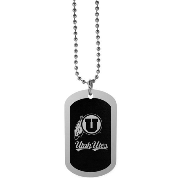 Utah Utes Chrome Tag Necklace
