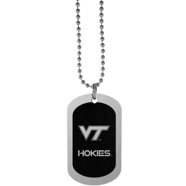Virginia Tech Hokies Chrome Tag Necklace