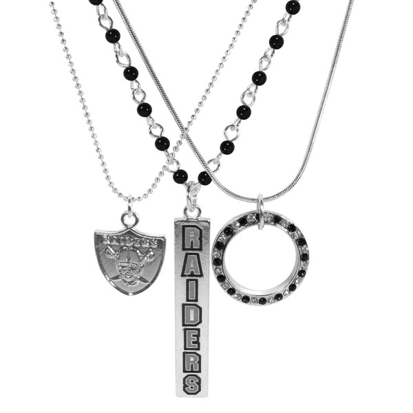 Las Vegas Raiders Trio Necklace Set