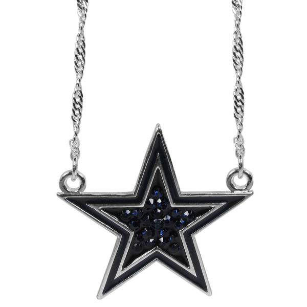 Dallas Cowboys Crystal Logo Necklace