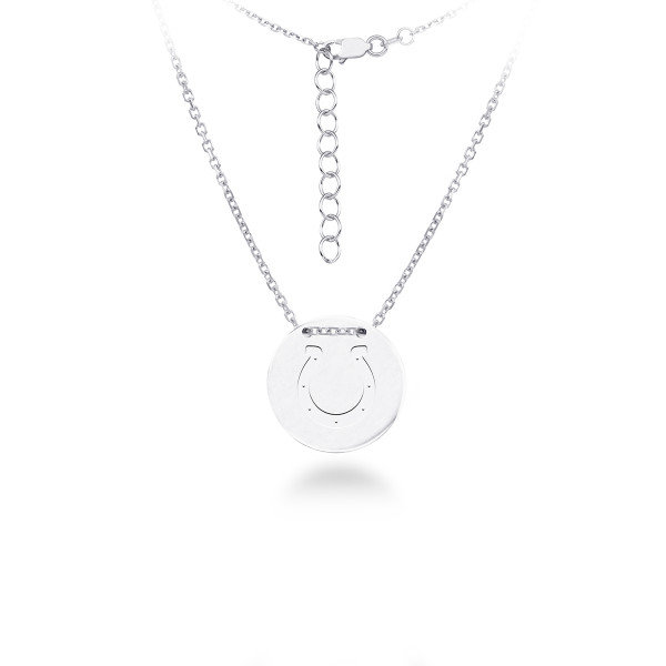 Indianapolis Colts Silver Necklace with Round Pendant