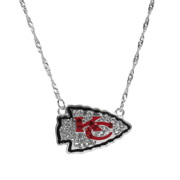 Kansas City Chiefs Crystal Logo Necklace
