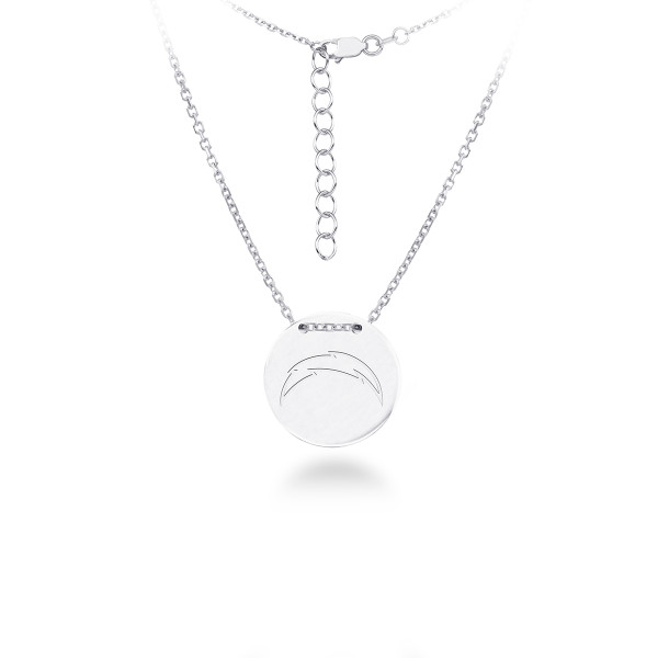 Los Angeles Chargers Silver Necklace with Round Pendant