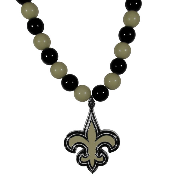 New Orleans Saints Fan Bead Necklace