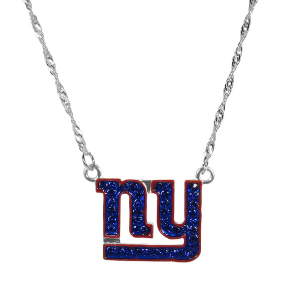 New York Giants Crystal Logo Necklace