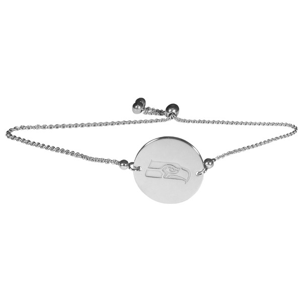 Seattle Seahawks Sterling Silver Circle Bracelet