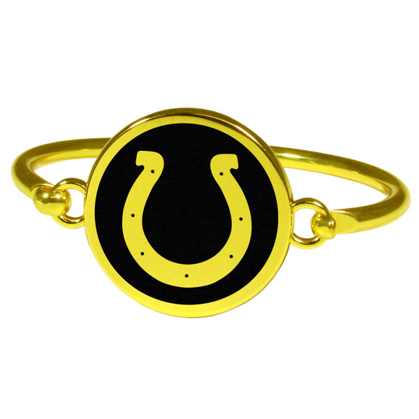 Indianapolis Colts Gold Tone Bangle Bracelet