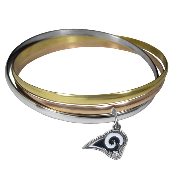 Los Angeles Rams Tri-color Bangle Bracelet