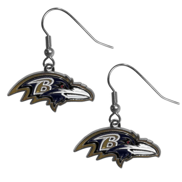 Baltimore Ravens Chrome Dangle Earrings