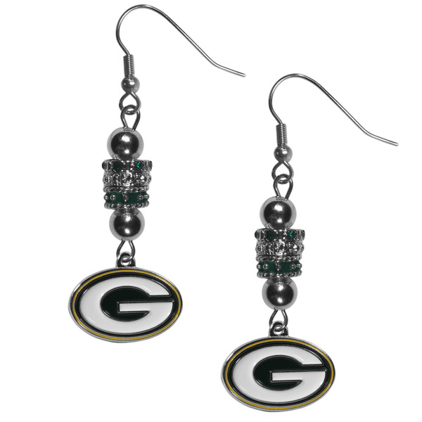 Green Bay Packers Euro Bead Earrings