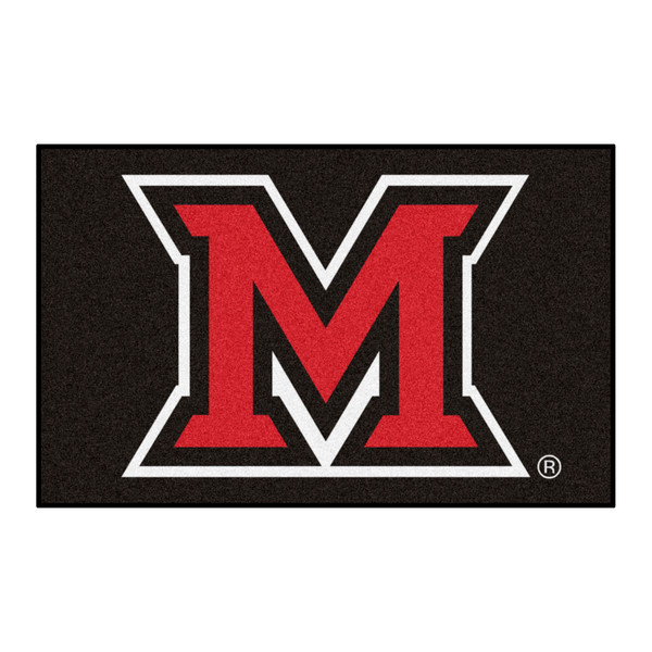 Miami University (OH) - Miami (OH) Redhawks Ulti-Mat "Block M" Logo Black