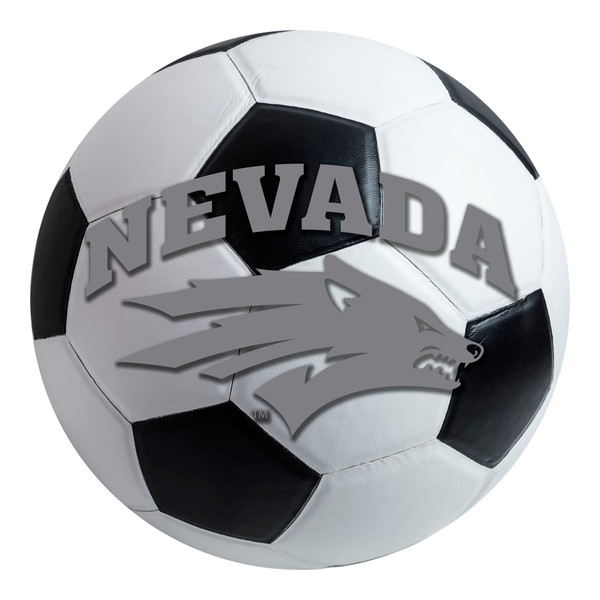 University of Nevada - Nevada Wolfpack Soccer Ball Mat "Nevada & Wolf" Logo White