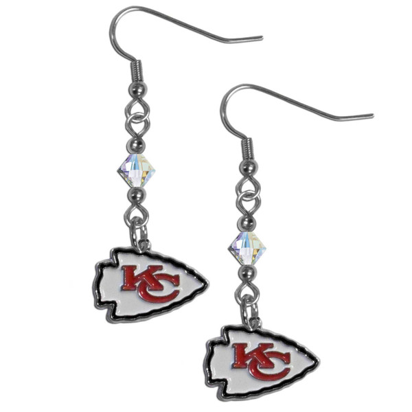 Kansas City Chiefs Crystal Dangle Earrings