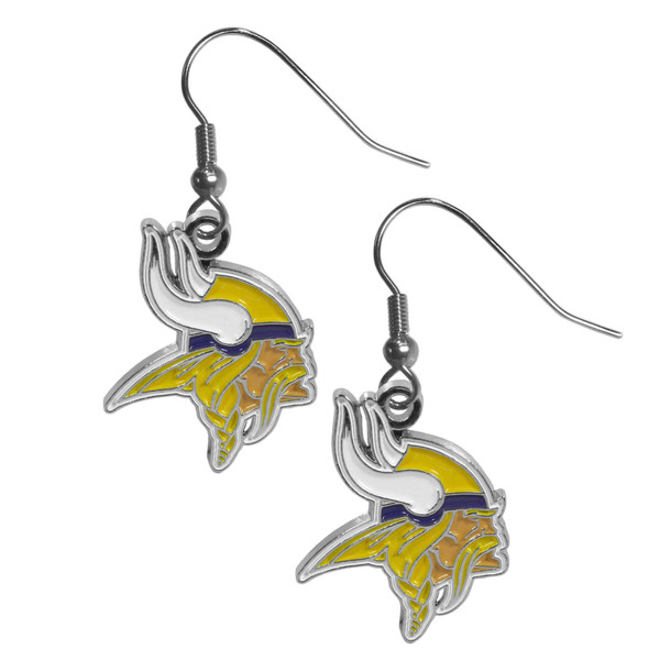 Minnesota Vikings Chrome Dangle Earrings