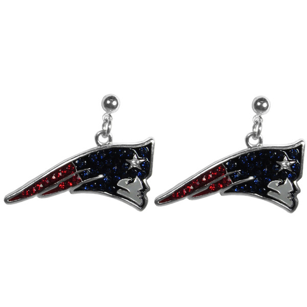 New England Patriots Crystal Stud Earrings