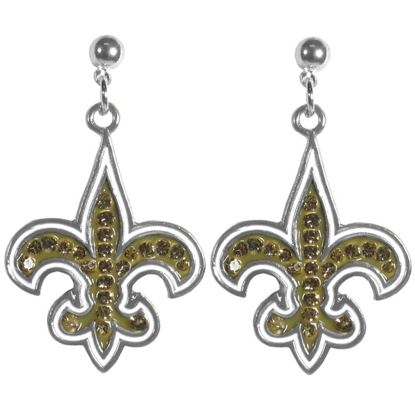 New Orleans Saints Crystal Stud Earrings