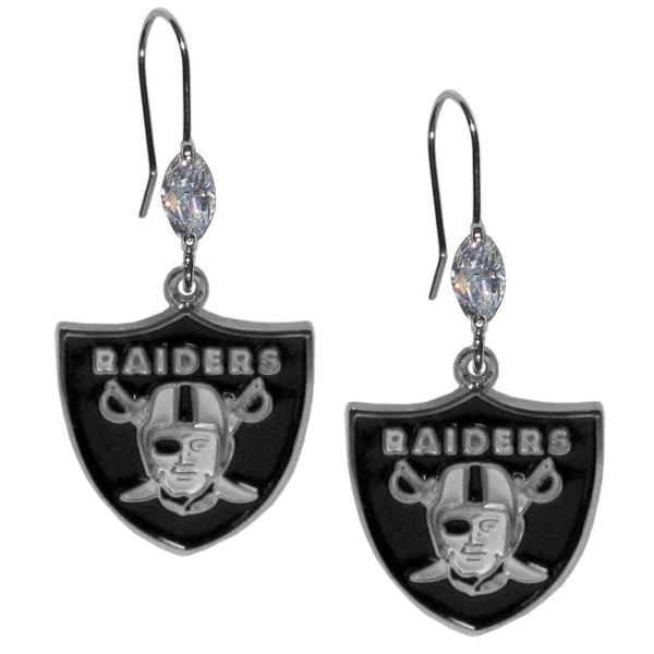 Las Vegas Raiders Crystal Dangle Earrings