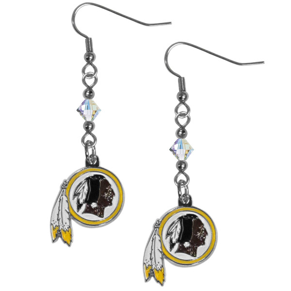 Washington Commanders Crystal Dangle Earrings