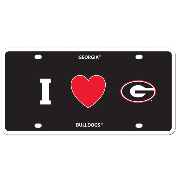 Georgia Bulldogs Styrene License Plate