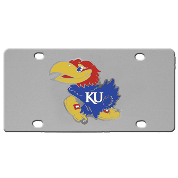 Kansas Jayhawks Steel License Plate